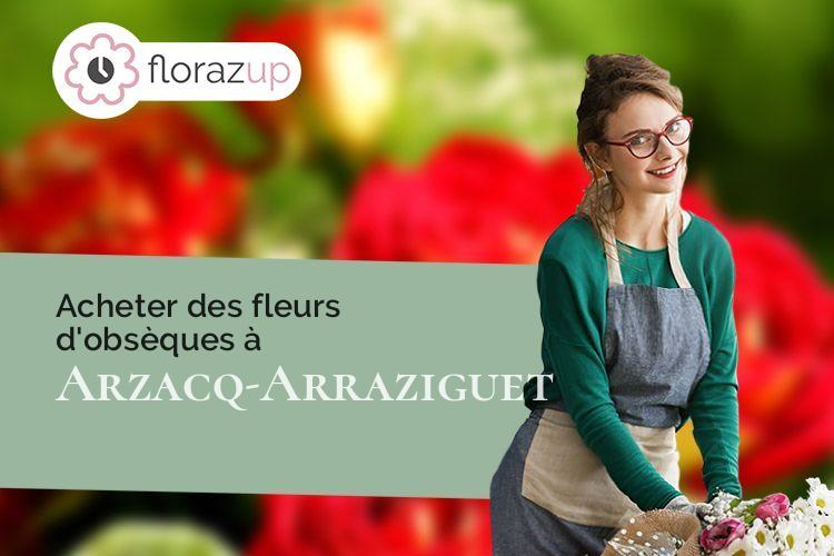 créations de fleurs pour un enterrement à Arzacq-Arraziguet (Pyrénées-Atlantiques/64410)