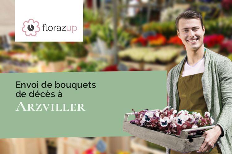 gerbes de fleurs pour des funérailles à Arzviller (Moselle/57400)