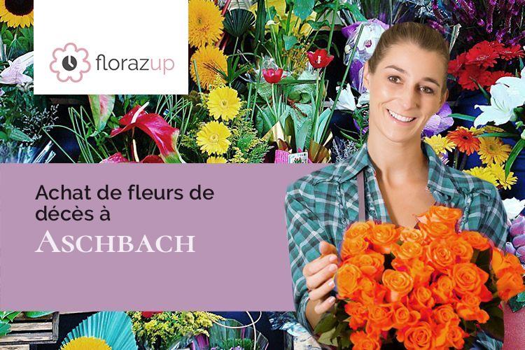 compositions florales pour des obsèques à Aschbach (Bas-Rhin/67250)