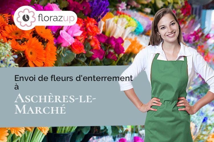 créations florales pour un enterrement à Aschères-le-Marché (Loiret/45170)