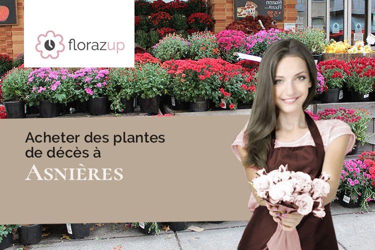 fleurs deuil pour un décès à Asnières (Eure/27260)