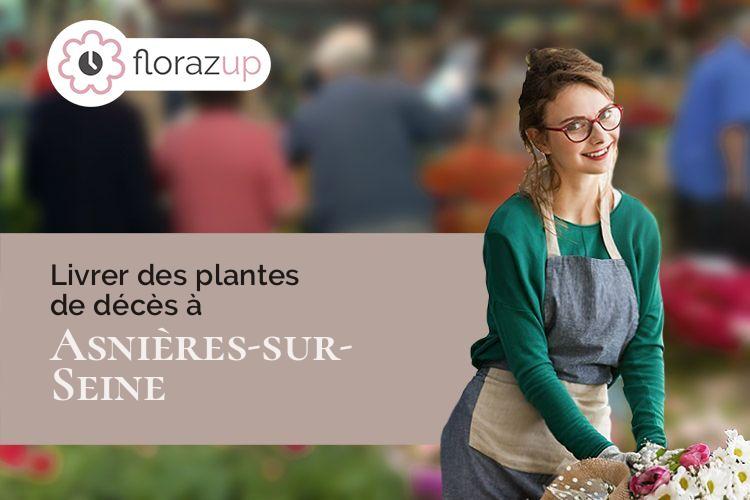 coeur de fleurs pour un enterrement à Asnières-sur-Seine (Hauts-de-Seine/92600)