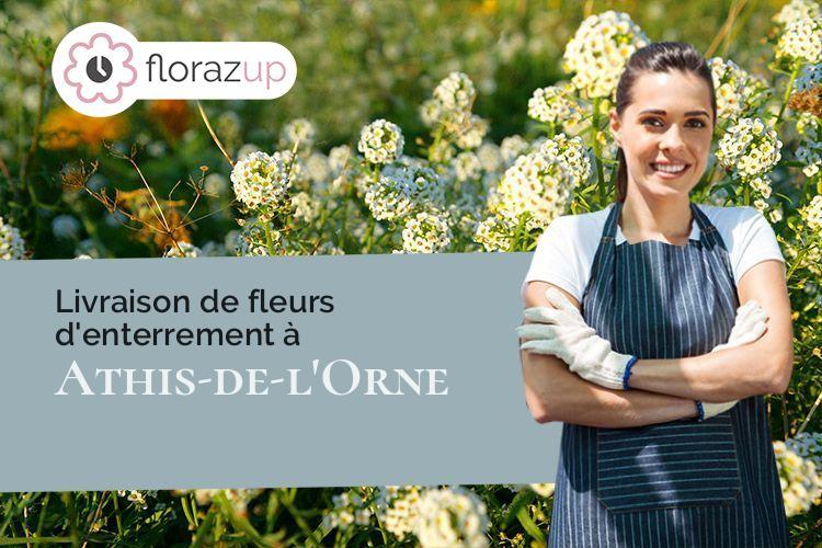 compositions de fleurs pour des obsèques à Athis-de-l'Orne (Orne/61430)