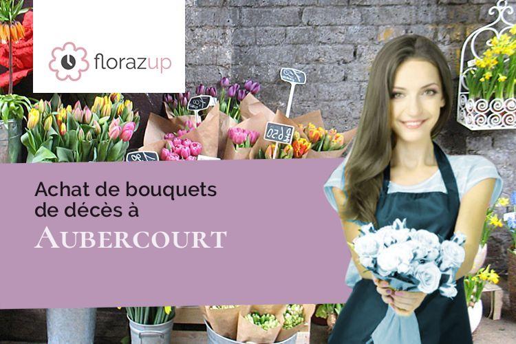 bouquets de fleurs pour des funérailles à Aubercourt (Somme/80110)