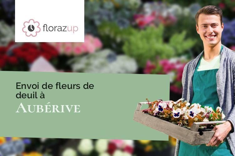 compositions de fleurs pour des funérailles à Aubérive (Marne/51600)