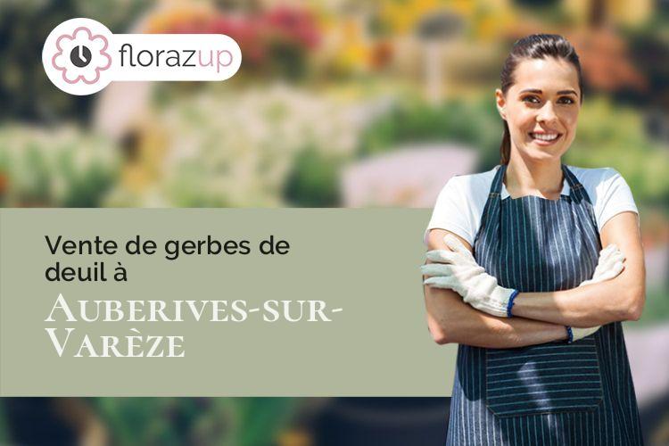 coupes de fleurs pour un enterrement à Auberives-sur-Varèze (Isère/38550)