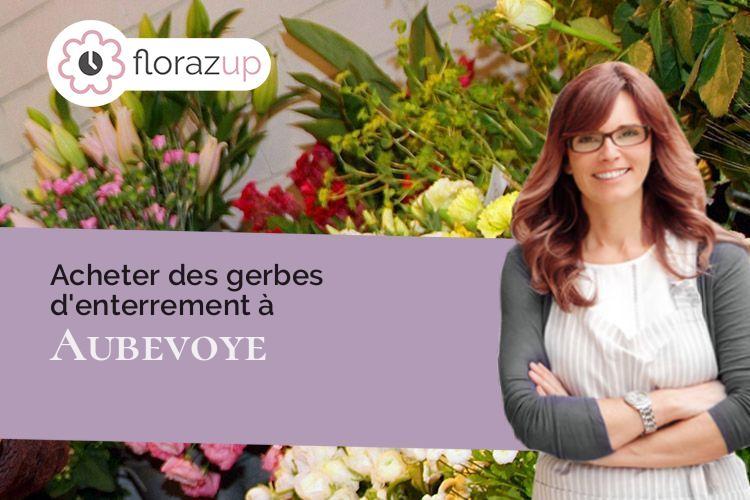 couronnes florales pour un deuil à Aubevoye (Eure/27940)