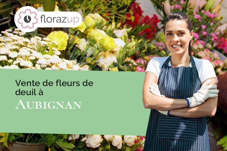 fleurs deuil pour des funérailles à Aubignan (Vaucluse/84810)