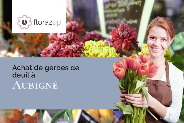 créations florales pour un décès à Aubigné (Deux-Sèvres/79110)