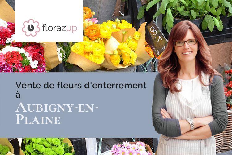 compositions florales pour des obsèques à Aubigny-en-Plaine (Côte-d'Or/21170)