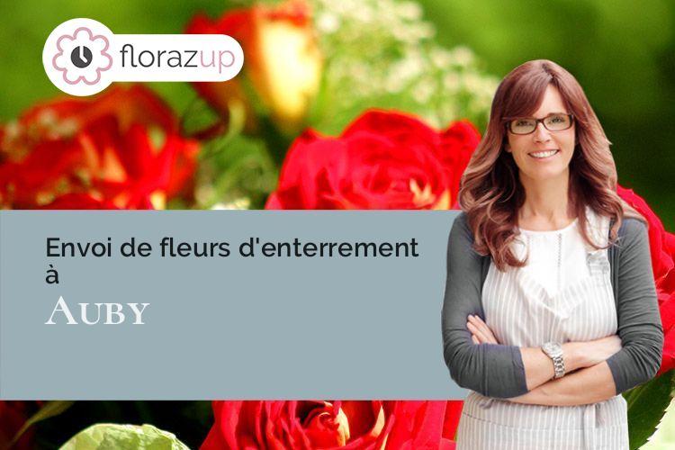 fleurs deuil pour un enterrement à Auby (Nord/59950)