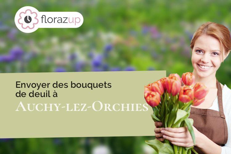 bouquets de fleurs pour des funérailles à Auchy-lez-Orchies (Nord/59310)