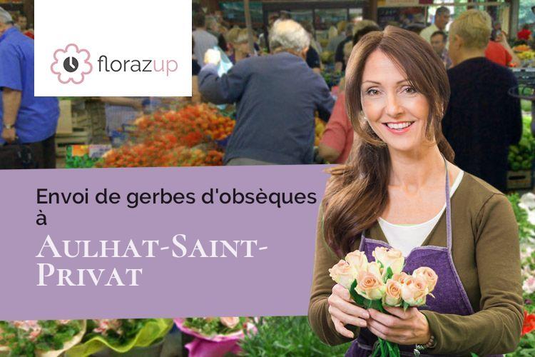 compositions de fleurs pour des funérailles à Aulhat-Saint-Privat (Puy-de-Dôme/63500)