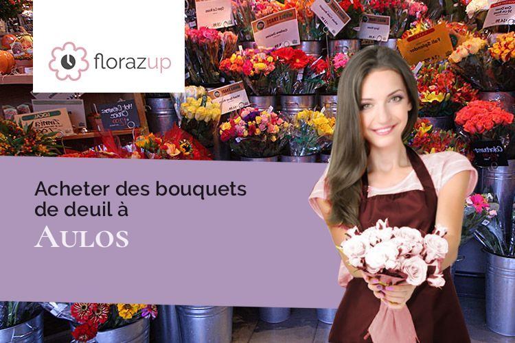 couronnes de fleurs pour un décès à Aulos (Ariège/09310)