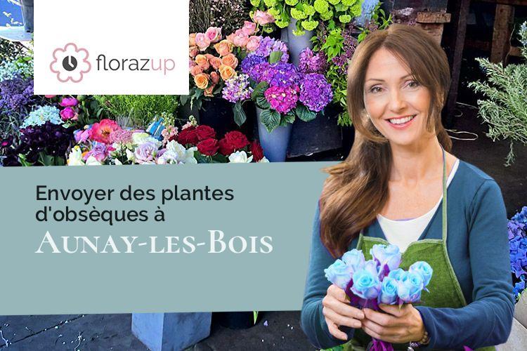 fleurs deuil pour un enterrement à Aunay-les-Bois (Orne/61500)