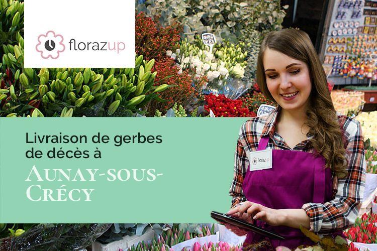 bouquets de fleurs pour un enterrement à Aunay-sous-Crécy (Eure-et-Loir/28500)