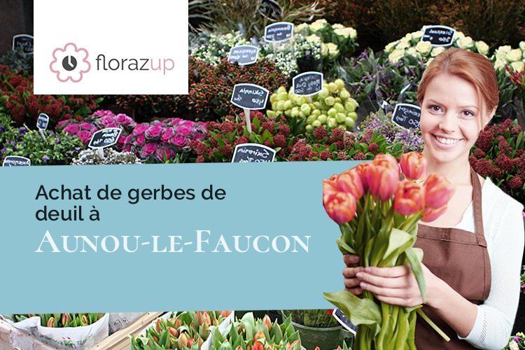 couronnes de fleurs pour un enterrement à Aunou-le-Faucon (Orne/61200)