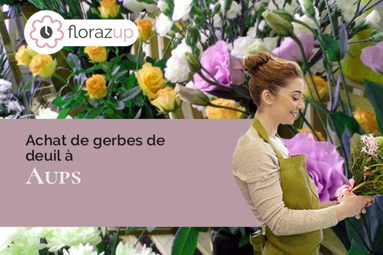 couronnes florales pour des funérailles à Aups (Var/83630)