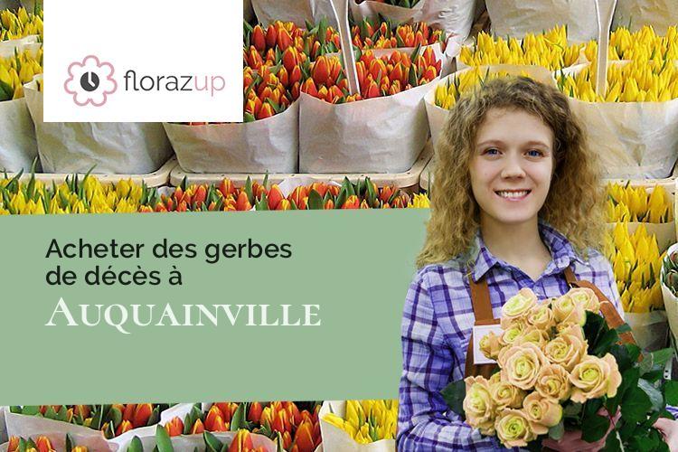 couronnes florales pour un décès à Auquainville (Calvados/14140)