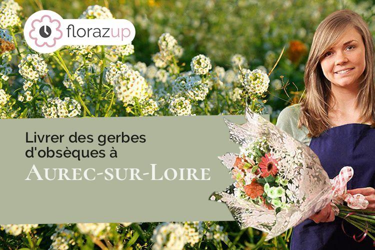 fleurs deuil pour des funérailles à Aurec-sur-Loire (Haute-Loire/43110)