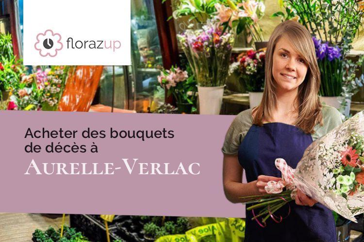 compositions de fleurs pour un enterrement à Aurelle-Verlac (Aveyron/12130)