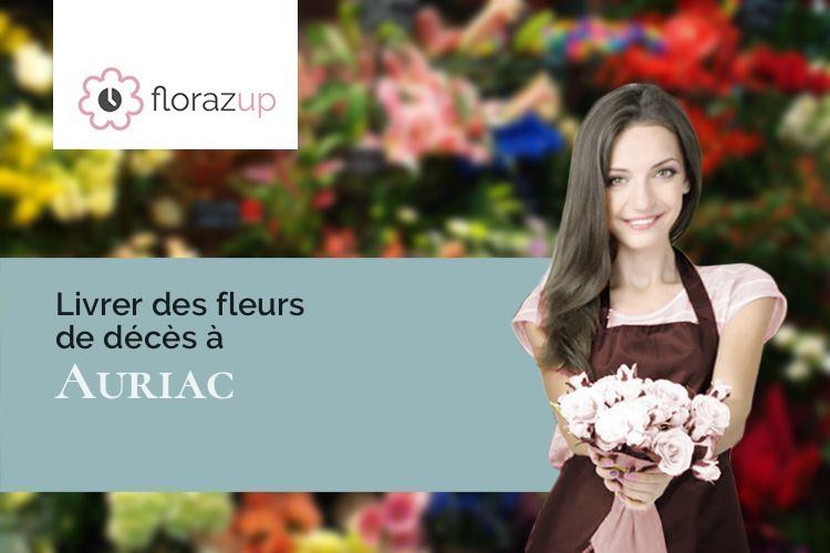 fleurs deuil pour des funérailles à Auriac (Aude/11330)