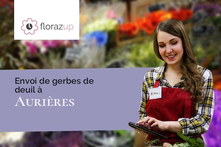 créations de fleurs pour un enterrement à Aurières (Puy-de-Dôme/63210)