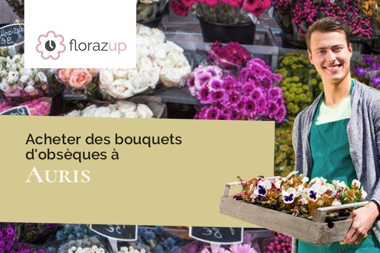 fleurs deuil pour un enterrement à Auris (Isère/38142)