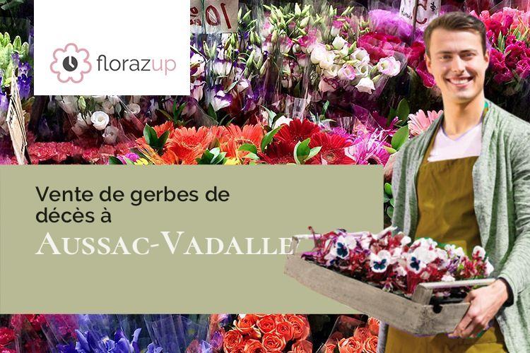 couronnes de fleurs pour des obsèques à Aussac-Vadalle (Charente/16560)