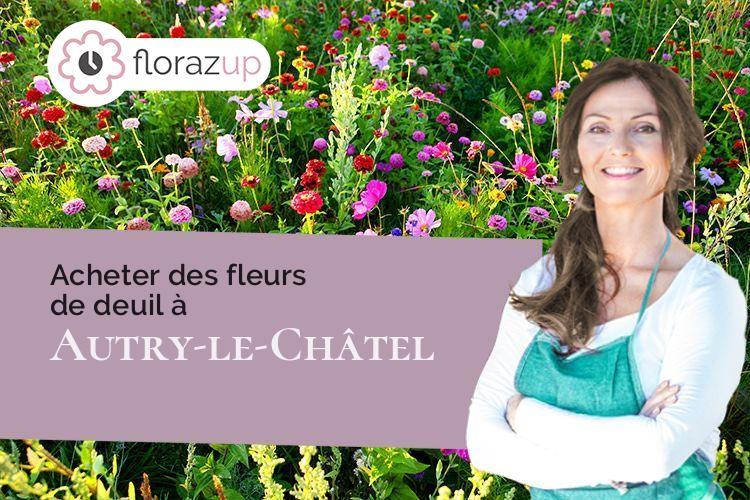 compositions de fleurs pour des obsèques à Autry-le-Châtel (Loiret/45500)