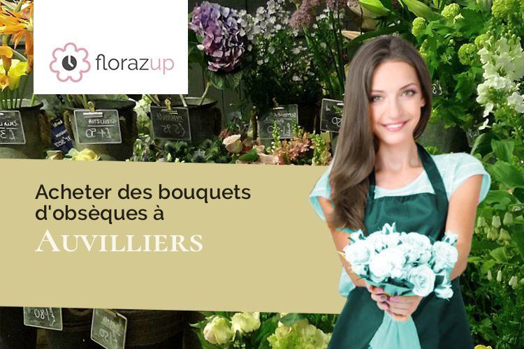 compositions de fleurs pour un deuil à Auvilliers (Seine-Maritime/76270)