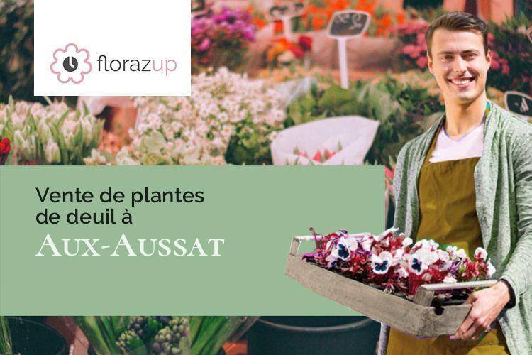 couronnes florales pour un enterrement à Aux-Aussat (Gers/32170)