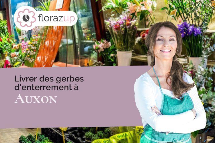 fleurs deuil pour des funérailles à Auxon (Aube/10130)