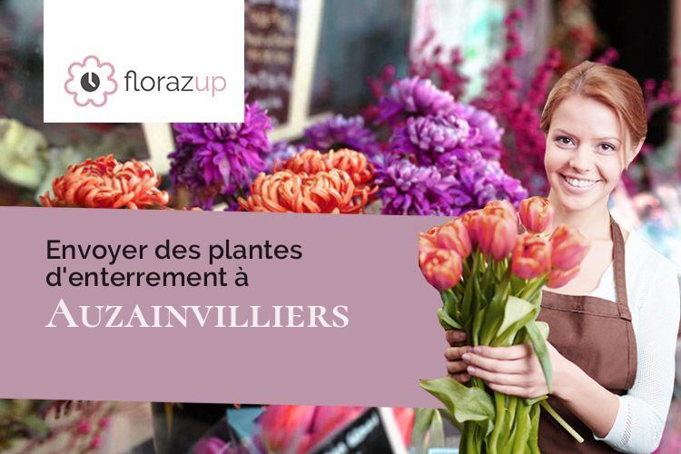couronnes florales pour un deuil à Auzainvilliers (Vosges/88140)