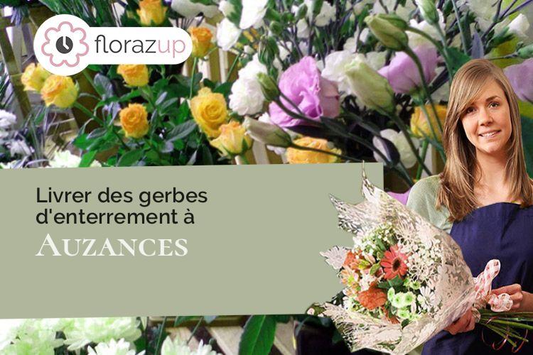 gerbes de fleurs pour des obsèques à Auzances (Creuse/23700)
