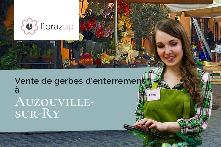 compositions florales pour un enterrement à Auzouville-sur-Ry (Seine-Maritime/76116)