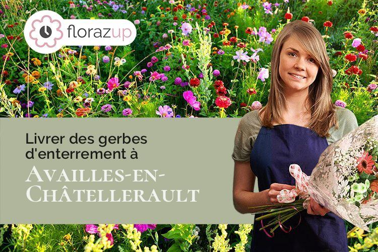 compositions florales pour un décès à Availles-en-Châtellerault (Vienne/86530)