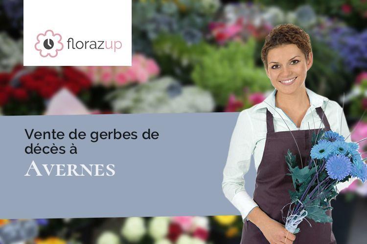 gerbes de fleurs pour des funérailles à Avernes (Val-d'Oise/95450)