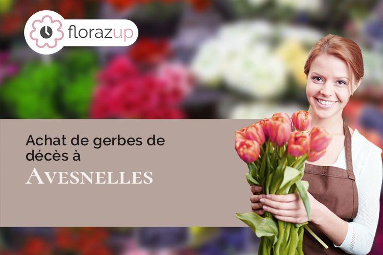 coeur de fleurs pour un enterrement à Avesnelles (Nord/59440)
