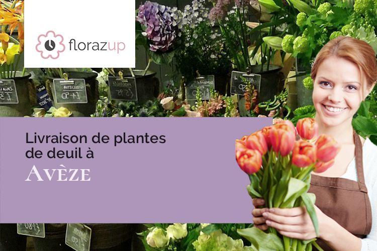couronnes florales pour un enterrement à Avèze (Puy-de-Dôme/63690)