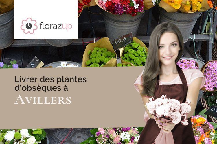 couronnes florales pour un deuil à Avillers (Vosges/88500)
