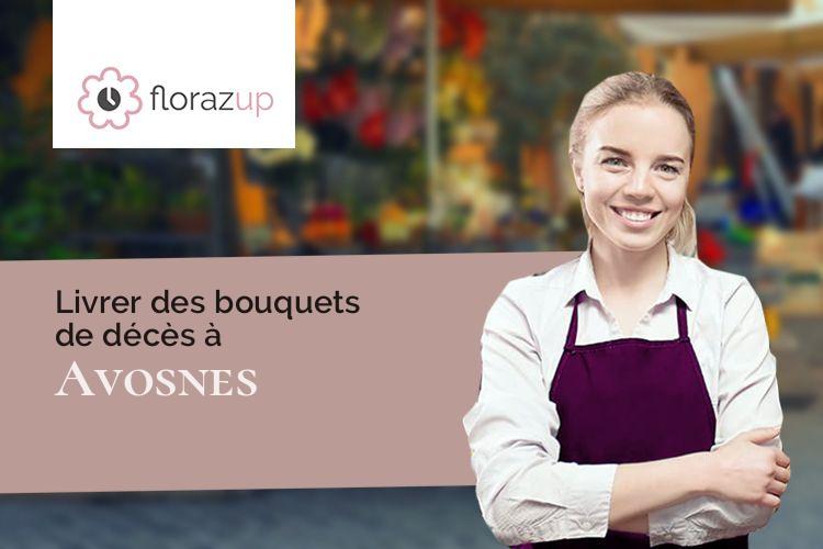 coeurs de fleurs pour un deuil à Avosnes (Côte-d'Or/21350)