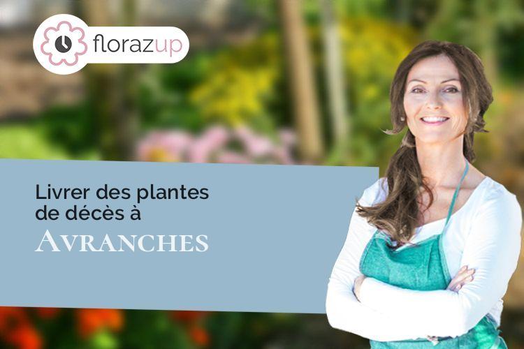 compositions de fleurs pour des obsèques à Avranches (Manche/50300)