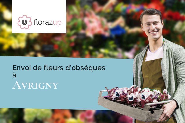 compositions de fleurs pour des funérailles à Avrigny (Oise/60190)