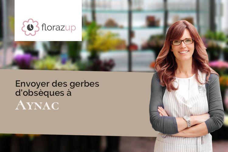 compositions florales pour des obsèques à Aynac (Lot/46120)