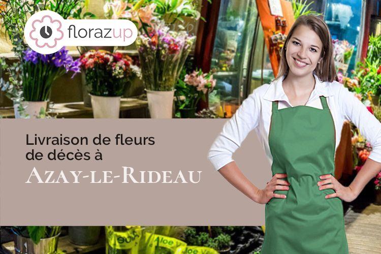 compositions de fleurs pour un enterrement à Azay-le-Rideau (Indre-et-Loire/37190)