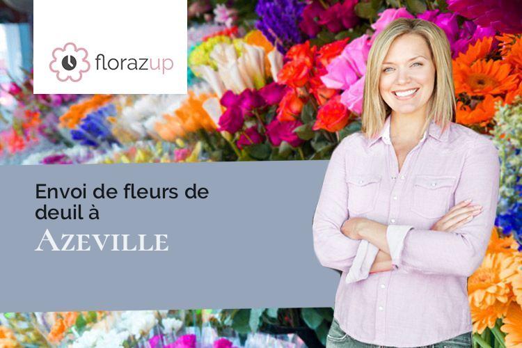 couronnes florales pour un enterrement à Azeville (Manche/50310)