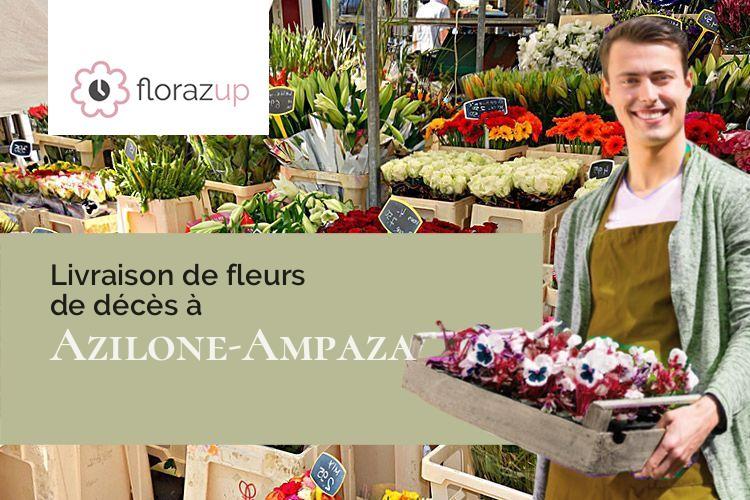 couronnes florales pour un enterrement à Azilone-Ampaza (Corse/20190)
