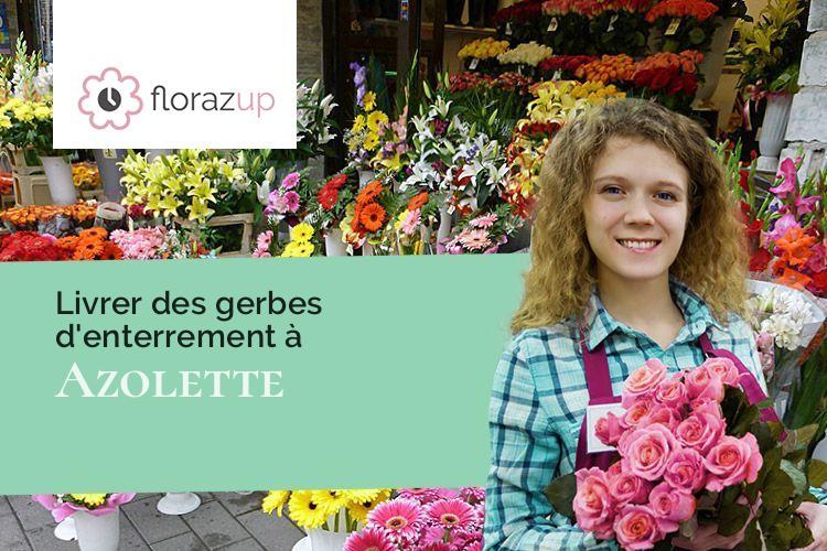 couronnes florales pour des funérailles à Azolette (Rhône/69790)