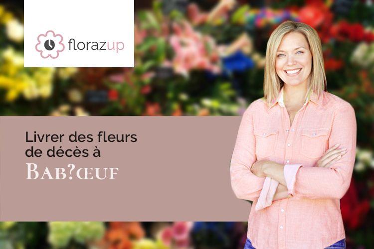 fleurs deuil pour un décès à Bab?œuf (Oise/60400)